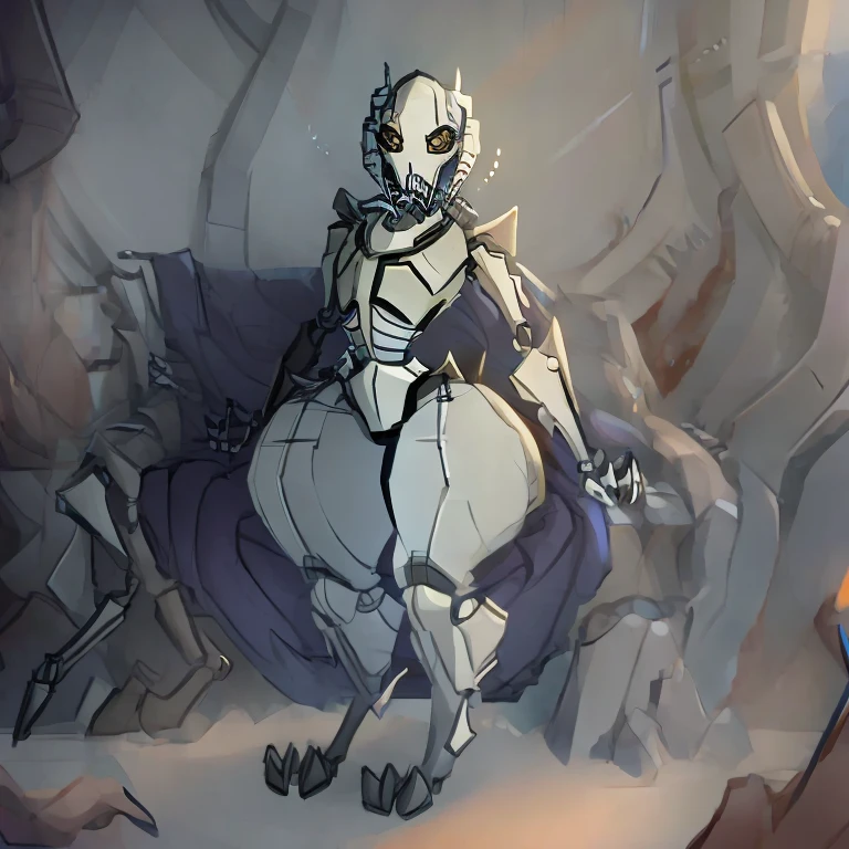 ultra high quality, hi res, beautiful shading, B1 battle droid,staring at viewer seductively, spaceship background , wearing only a thong, hands on hips, morbidly obese,((590 lbs.)), by ((ASaneMan)),((femboy)), wide hips, hyper thighs, hyper ass, hour glass body shape, full body