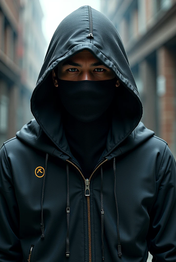 Masterpiece, best quality, black man, black bubble style jacket winter puffer (stone island logo), black gloves, oversized clothes, car night, buildings bright, bright, close-up, balaclava uk drip all black