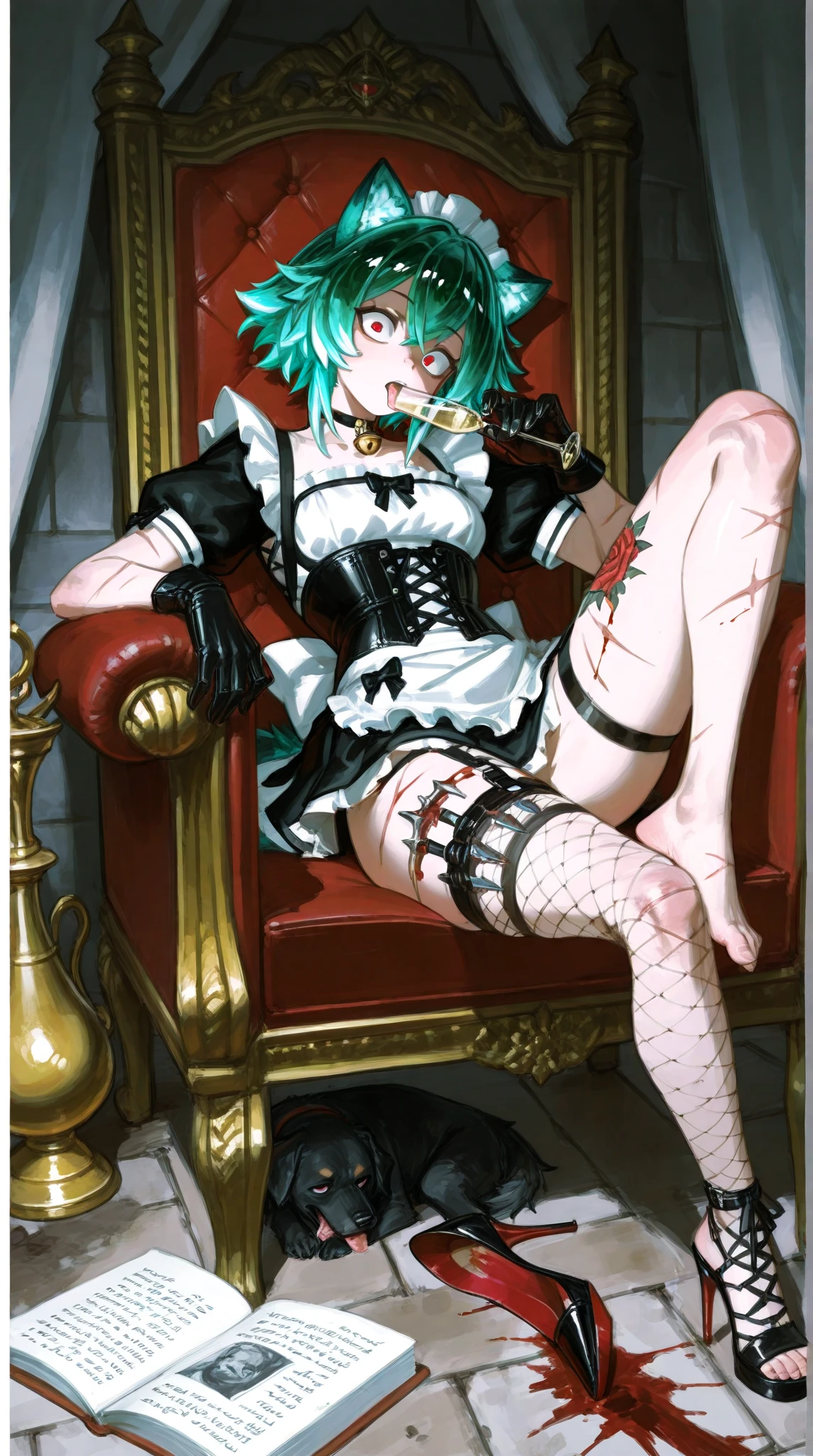 Hentai japanese girl in lingerie, suddle face with loving features expressing her love with a lustful gaze. Green hair and pink underwear. Would do anything to allow the hollow figure of her love expressed through her legs as she sexually exposes herself. Bridging between the love of her and the one she slaves for, tempting morality is the setting. Her fingernails match the underwear in color but her heart urns for a taste of her master. With her tongue she expresses the guilt of longing for pampering.