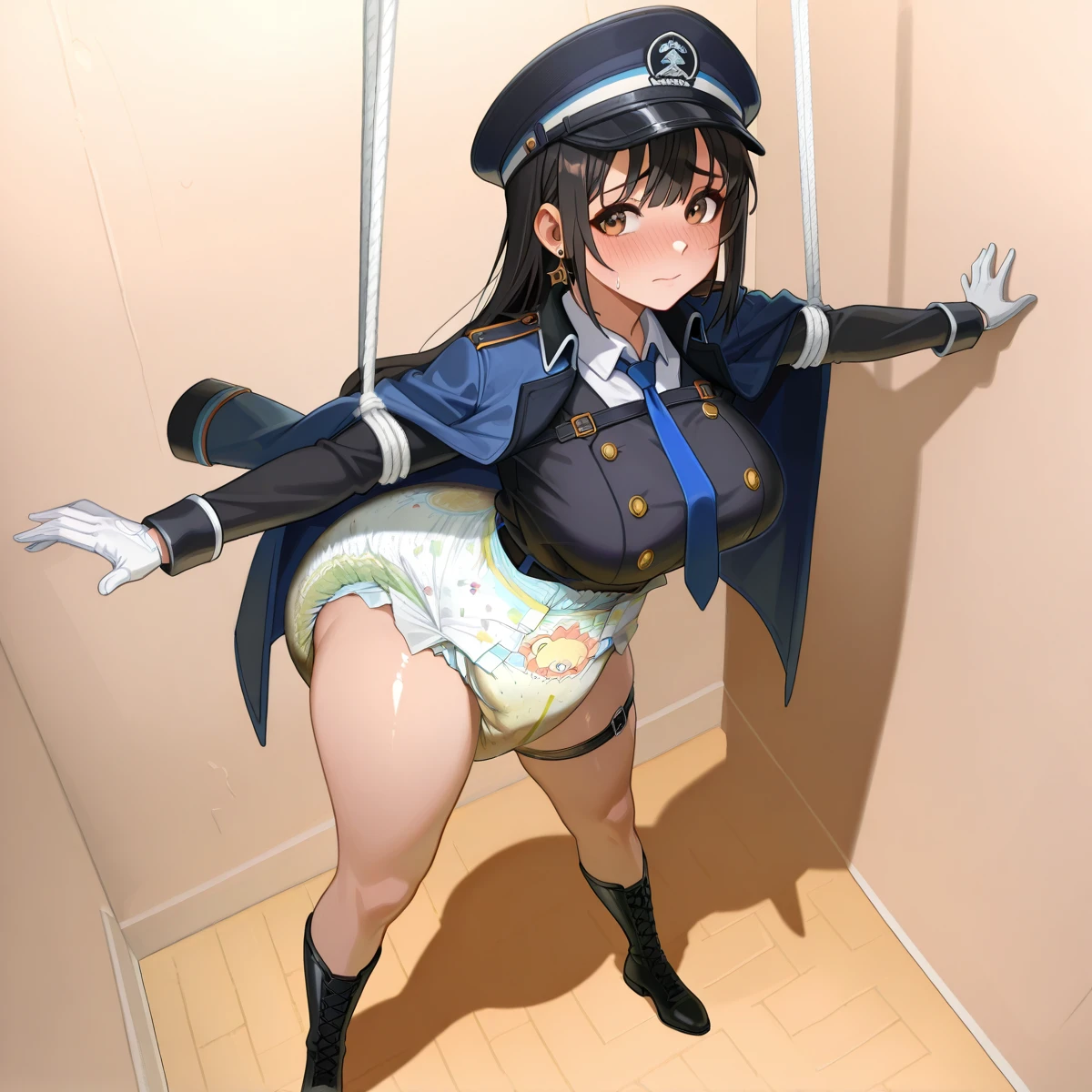 One Woman、多くのsoldier達、Beauty、女性性soldier、crowd、Red military uniform、beret、Short tight skirt、soldier、30 years old、Torture chamber、Both hands are hanging above、Limbs are chained、Legs can be spread、Dark basement、Looking down at the viewer, Long Hair、Being tortured、Hands tied、Both legs are tied、Shackles、Bangs、 Highest quality, Focus on the thighs, Ahegao、Camouflage bra、Panties with camouflage pattern、Plump thighs、Large Breasts、Big Ass、Black Hair,My thighs are steaming between my legs 、Black knee socks、Sweaty knee socks、Angle from directly below、Bouncing 、Throb、Acme convulsions、Obscene sound effects、Spread the vagina with your hands、Naughty sound effects、The soles of my feet are sweaty、Smelly feet, Sweaty feet、Sexual convulsions、orgasm、Cowboy Shot、Big Ass、Browser Caution、Nipples touched、Men touching women&#39;s bodies、You can put a finger in the vagina、Being petted、Anal fuck、crowd、A man touches a woman&#39;s nipplean grabs woman's chest、A man fucks a woman、Can insert extra thick dildo