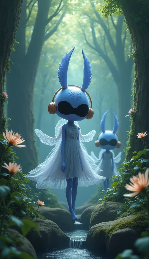 a surreal Bioluminescent, very very very cute Silene in a happy world by Daniel Merriam, Trending on Artstation, oil on Canvas by Elena Zhurikhina and Goro Fujita and Charlie Bowater, octane render, 4k, 8k, HD,