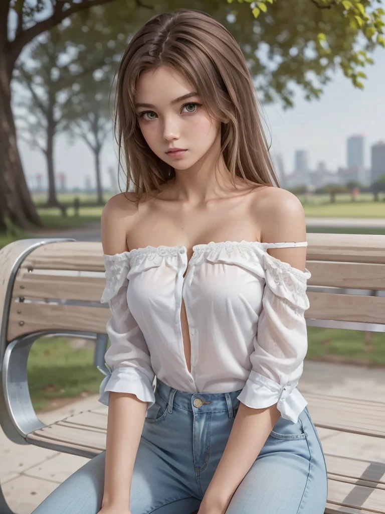 (Masterpiece), Photorealistic, RAW photo, cinematic, cute frivolous and beautiful 18 years old woman, curls, freckles, unbuttoned white blouse, Kodak Portra 400, camera f1.4 lens, Cute sexy, small breasts, seductive look, pale skin, perfect anatomy, on the pier, pirate's sailboat on background, nighrfall, poor lit, Centered image, naturally pose, 8K resolution, elegant, approaching perfection, Depth of field, Film grain, Highly detailed, Stunningly beautiful