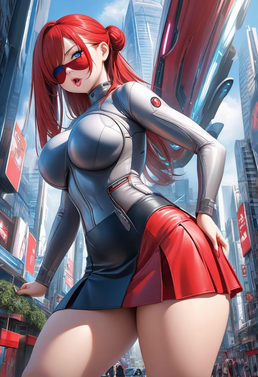 supergirl, pureerosface_v1, sticker of a girl from dc comic, full body, Kim Jung gi, , (gigantic breasts breasts 1.6),soul, digital illustration, comic style, cyberpunk, perfect anatomy, centered, approaching perfection, dynamic, highly detailed, watercolor painting, artstation, concept art, smooth, sharp focus, illustration, art by Carne Griffiths and Wadim Kashin ,, (masterpiece, best quality, ultra-detailed, best shadow),, In the style of Neon Genesis Evangelion, you find yourself standing on a desolate, post - apocalyptic wasteland, as the distant ruins of a massive city loom on the horizon. The sky is filled with ominous clouds, as a massive creature towers in the distance, huge breast, gigantic , titsnipples, curvy, thicc