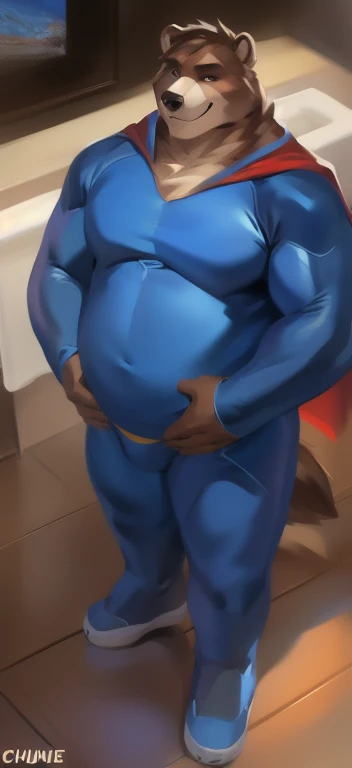 humanoid, orc, pecs, muscular male, looking at viewer, tusks, detailed speedo, big underwear bulge, sweaty, hairy, hairy body, really hairy, really hairy chest, really hairy belly, really hairy arms, really hairy legs, hairy armpits, musky armpits, feet