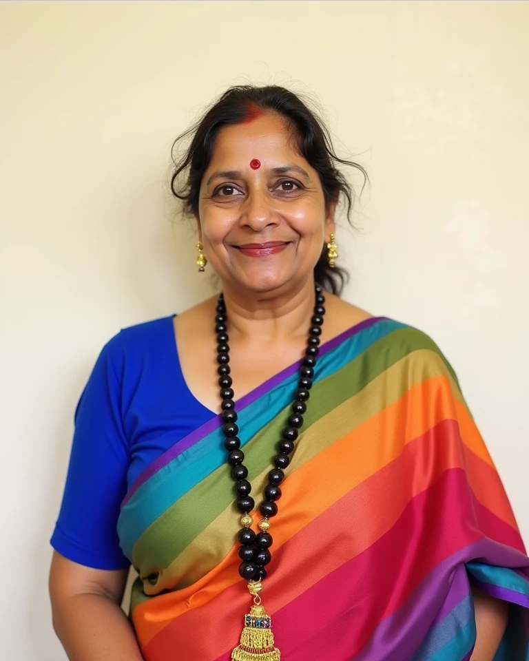 pic of vijaya,sexy a woman sitting on a marble counter top, posing for a picture , seductive face ,Cute smile, cute young face, (cinematic:1.3), intricate details, (ArtStation:1.2), 50 years old women, , close up half body shot, mid - 3 0 s, mid-30s, upper body close up