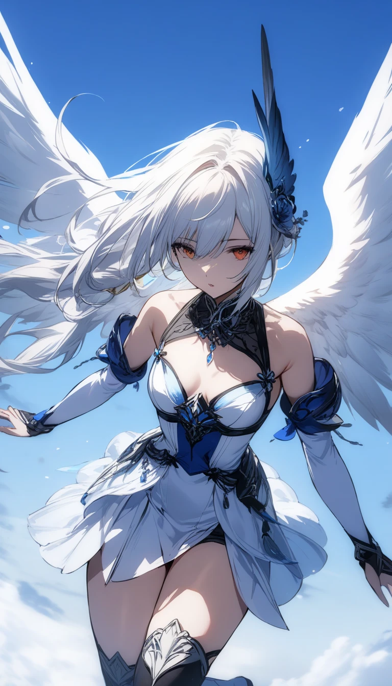 Masterpiece, Highest quality, (seulement focus), (visage parfait:1.1), (High detail:1.1),dramatique, (an alluring albino angel guy with long flowing pure white hair and piercing yeux blancs),1gars, (pale skinned), cheveux longs, yeux blancs,  seulement, cheveux longs, lune, Nuit, Costume de luxe blanc, couvert navel, pouty lips, couvert, Ville futuriste, detailed background, Art par Artgerm Cinematic Lighting, roses et vignes, mode, BalenciagaStyle