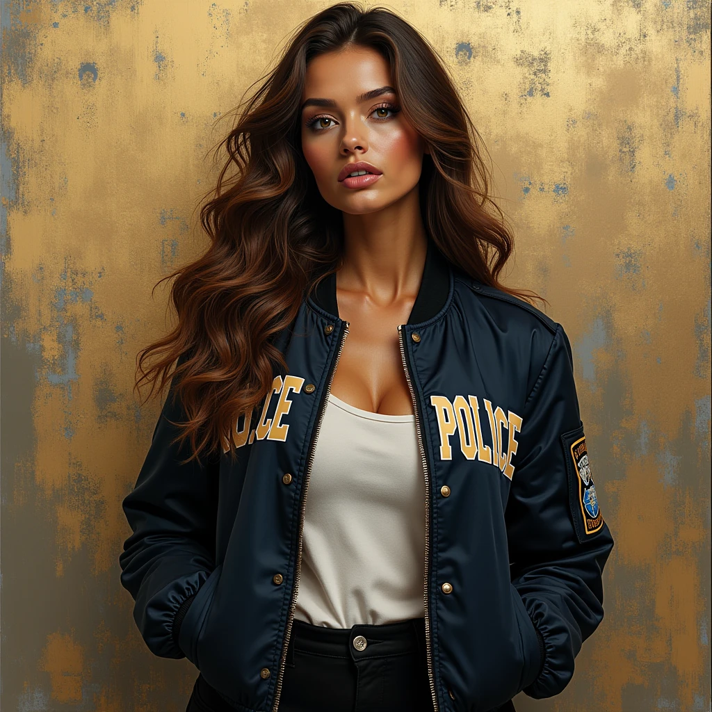 1girl,masterpiece, (8k, best quality, masterpiece:1.2),highly detailed,ultra-detailed,masterclass,best quality,illustration,hair_between_eyes,perfect lighting, cowboy shot, cv16,black jacket