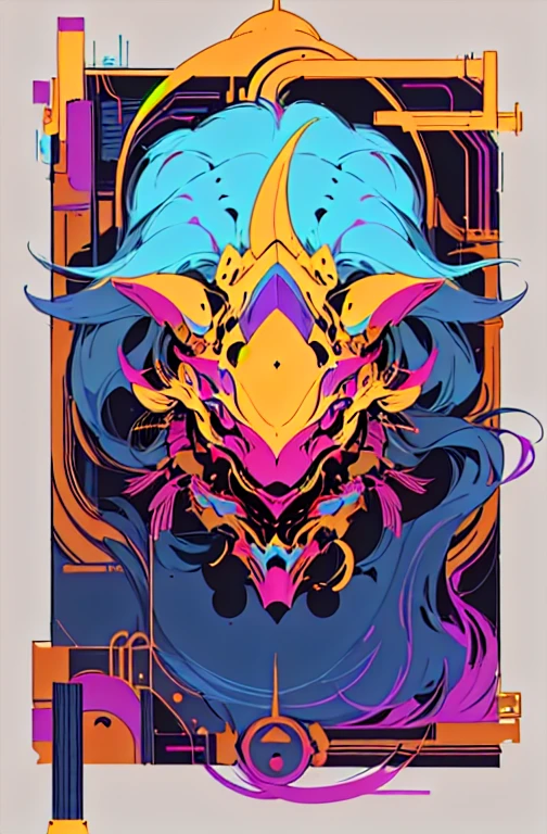 [Pink bikini, big breasts] circular crest silhouette, logo masking style illustration, Dan Mumford, Greg Lutkowski, James Jean, black background, fantasy art, mysterious, realistic, majestic, rich vivid colors, high contrast, seamless water brand, art station, deviant art, dribbling, red bubble, Tee public, sharp focus, simple, hyper detail, detailed drawing, vectorization, outline, isometric style, 8k.