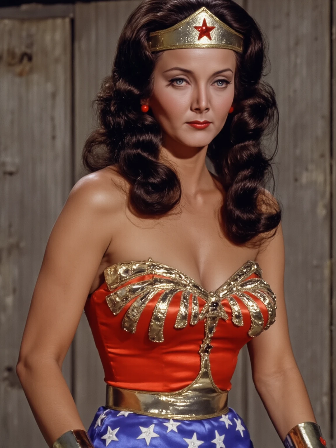 Jane Russell dressed in sexy exotic clothing and smiling