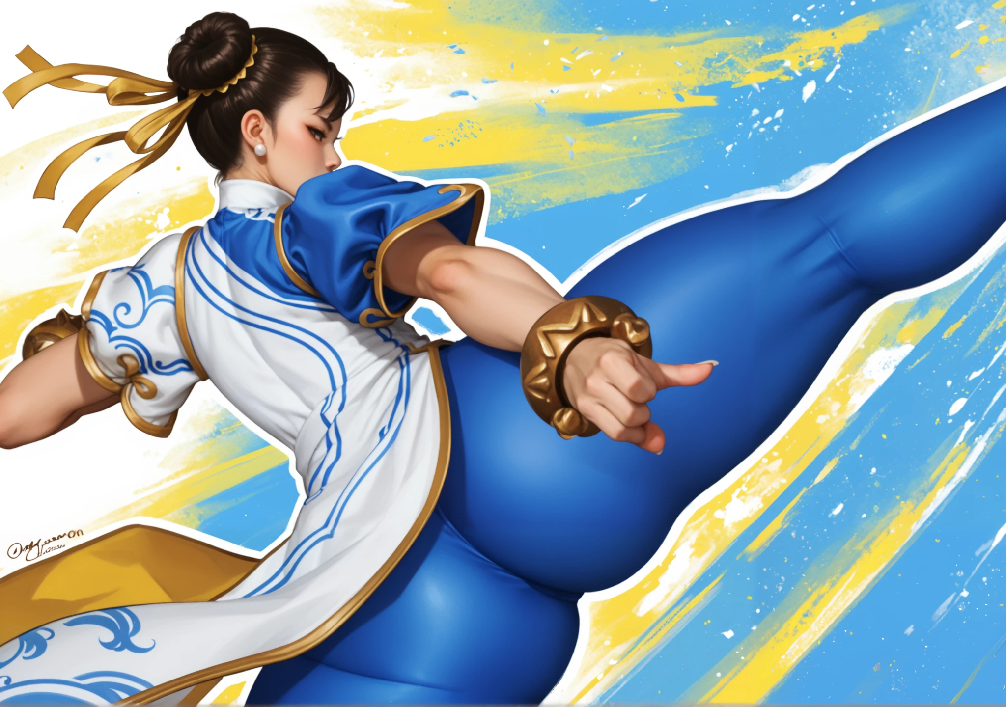 chun li, clean, anime style
