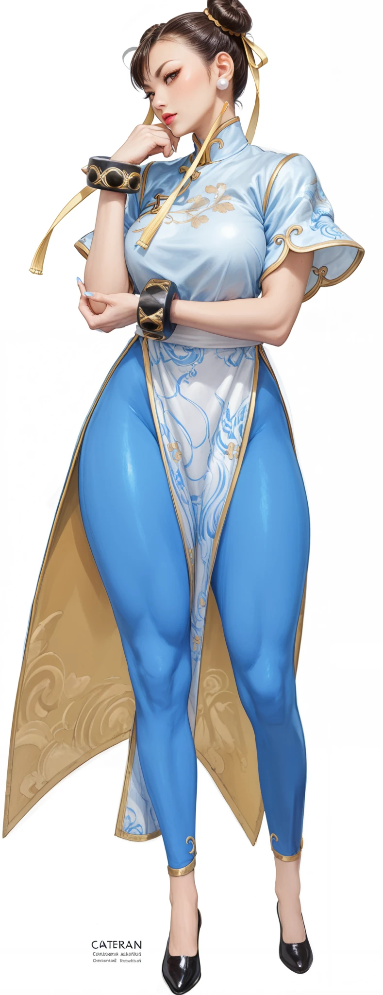 chun li, clean, anime style
