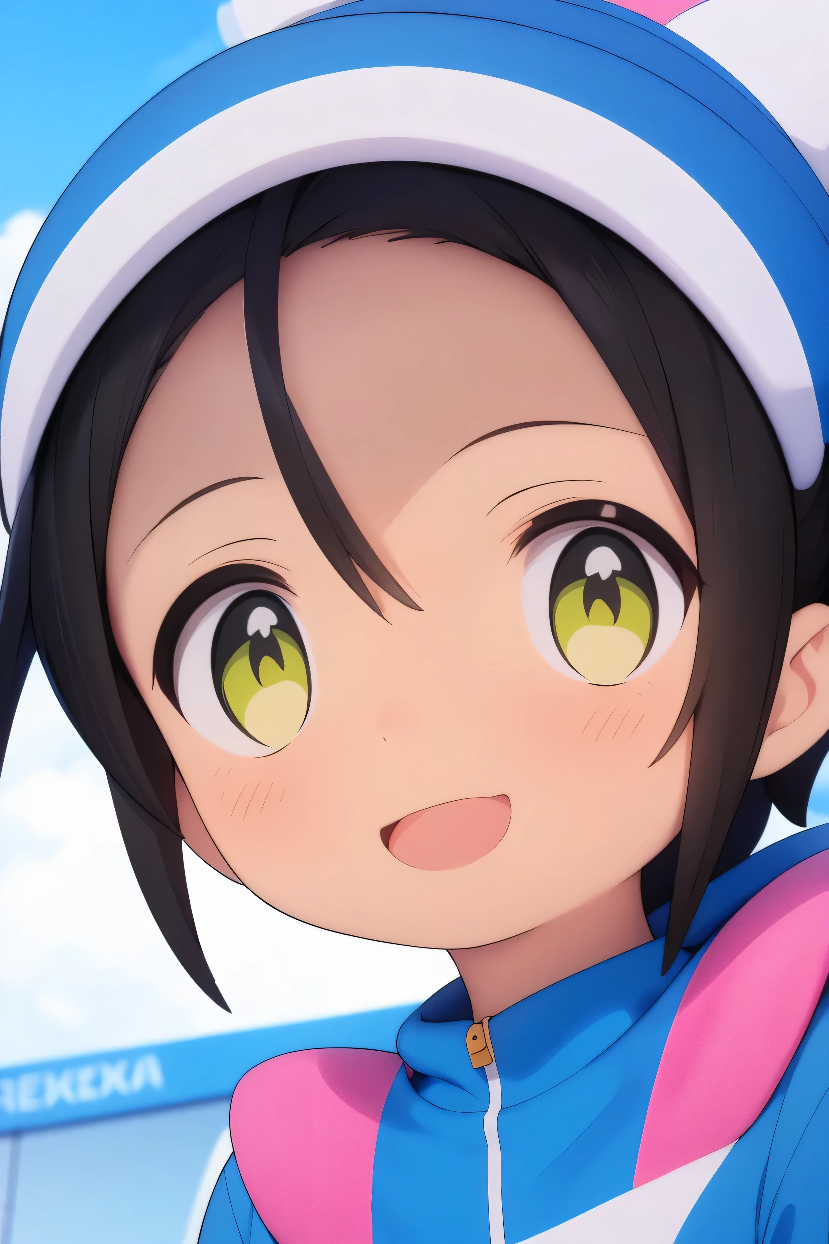  cute face、Inazuma Eleven( body)、 zitoida、open your mouth and smile、face close-up