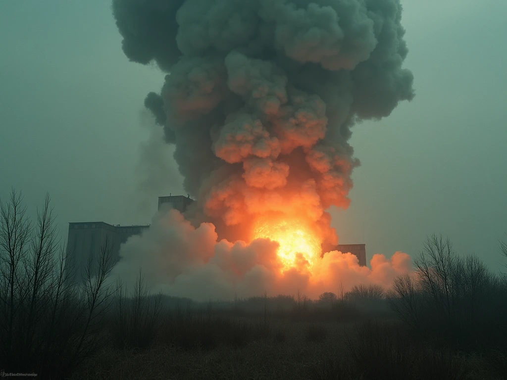 In a house,Through the front windows and glass,See towns far, far away,A giant monster descended from the sky,Damage was done to the town,The shattered building was raised,There was smoke all around