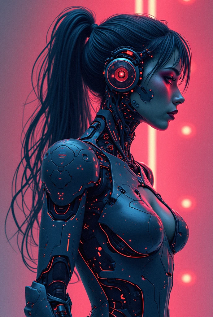 (masterpiece:1.2),(of the highest quality),(Super detailed),(ultra high resolution),(best illustrations),8k,Wallpaper,beautiful female cyborg,whole body,psychedelic,vector art,layered textures,progressive,pop,sf,cyberpunk,super sexy:2.0