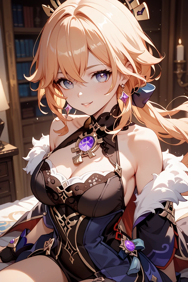 (masterpiece), best quality, expressive eyes, perfect face,1girl,jean,genshin impact,big breasts,lakeside,night,mind control,hypnosis,hypnotized,empty eyes,heart-shaped pupils,sexually aroused,smile,wet,patterned bikini,looking at viewer,spoken heart,heart,eye symbol,phone