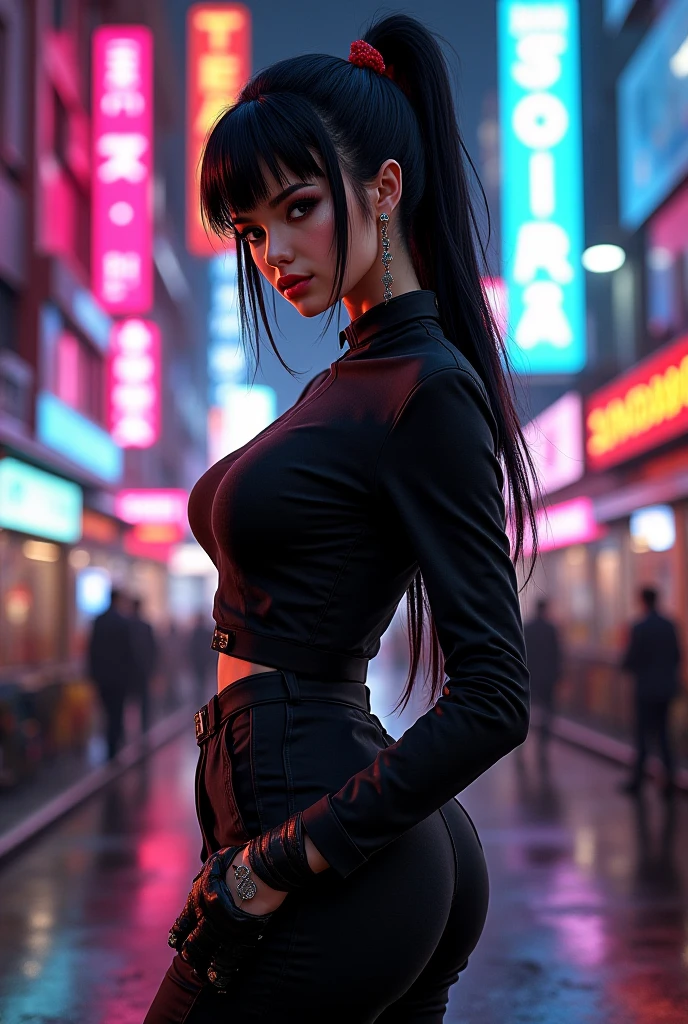 Shibuya,Heavy rain from a typhoon,Office lady wearing a miniskirt suit,beautiful girl,Soaking wet,Nice body,The rain makes my blouse transparent,No bra