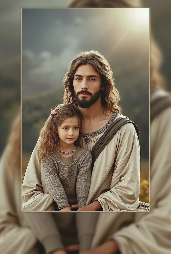 Jesus must have traditional physical characteristics: long brown hair, short beard, brunette skin, olhos gentis. Putting children around Jesus