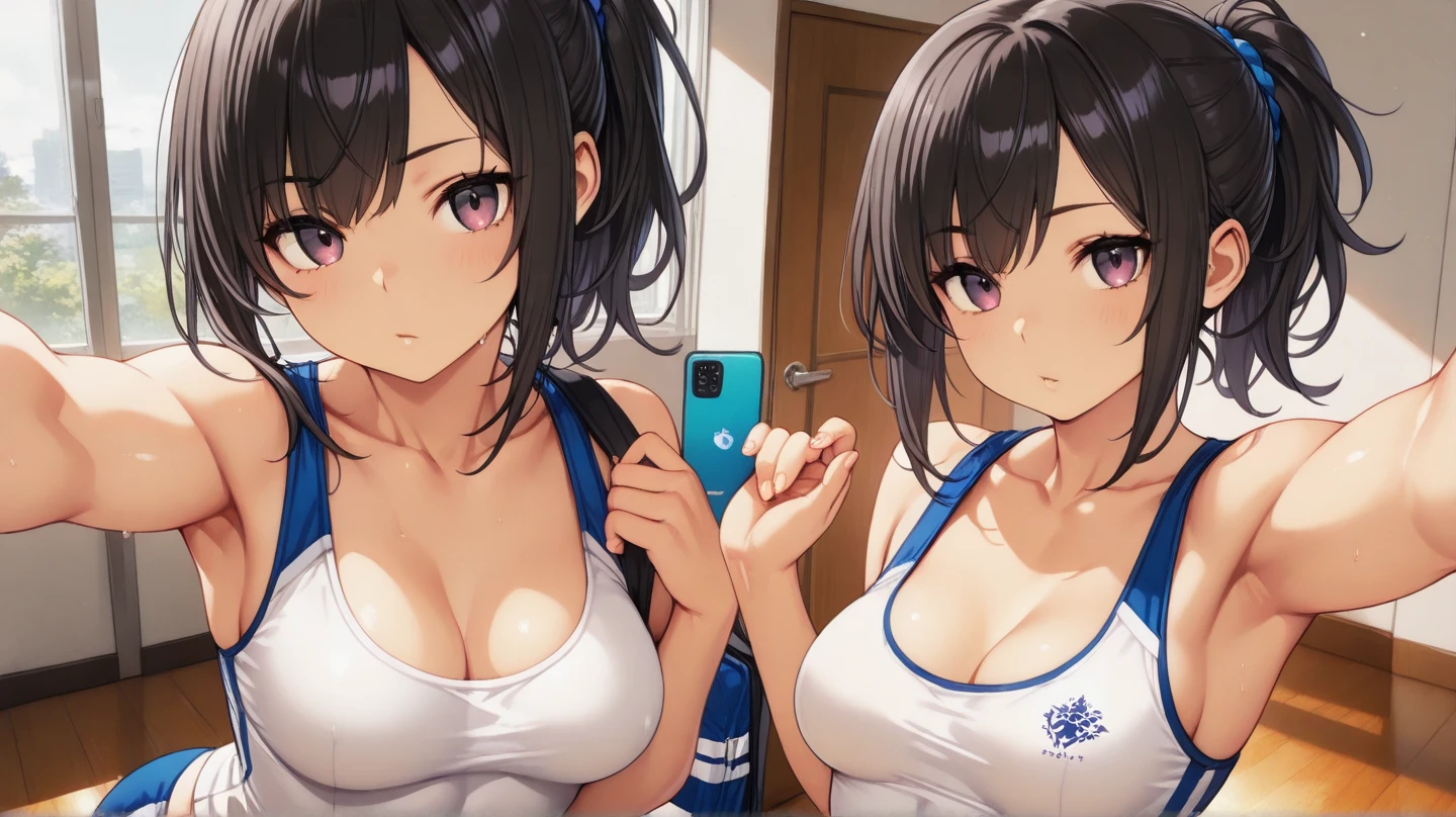 (masterpeace, high quality), multiple girls, petite, 13yo schoolgirls, slim, gym locker room, (white panties), white bra, ???????, ??????, (group selfie), white, bright, soft light, strong arms, muscular thighs, ripped muscles, six pack abs, muscle arms, muscular, slim, Petite, flat chest, hyper detailed, Intricate design, Luminous, 4K, 8K, Cinematic lighting, Contour lighting
