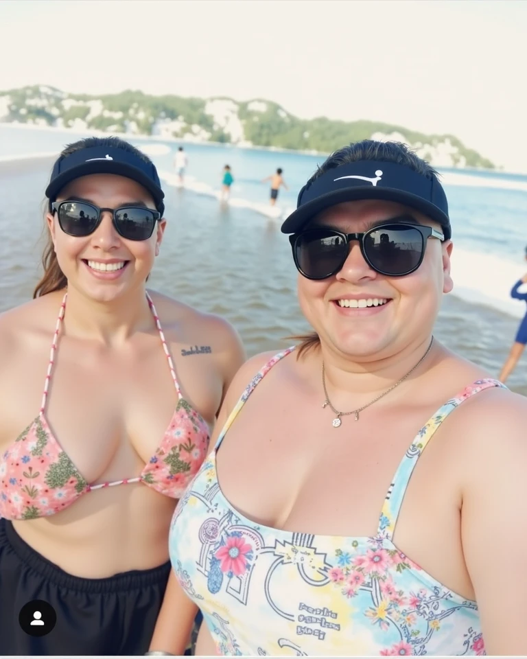 Sitting,smile,bikini,Beach