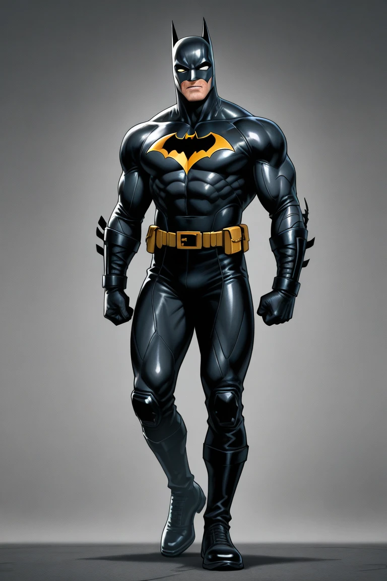 Tall guy, Short black hair, Yellow eyes, Batman, Masterpiece, high qulity