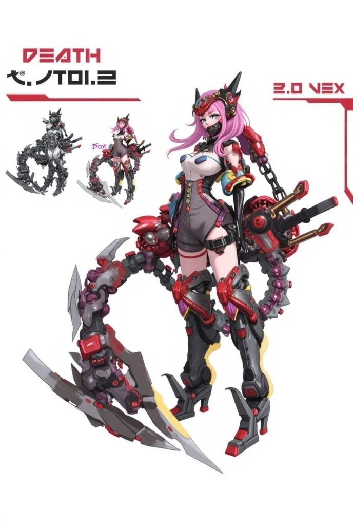 ((Write the word: "Bosstercore" in a logo at bottom)). Guts armor from Berserk references, gantz reference. Sexy mecha girl with round tits, sexy body. big sword. Red eyes, full body, sexy pose. Round ass, slim waist, camel toe