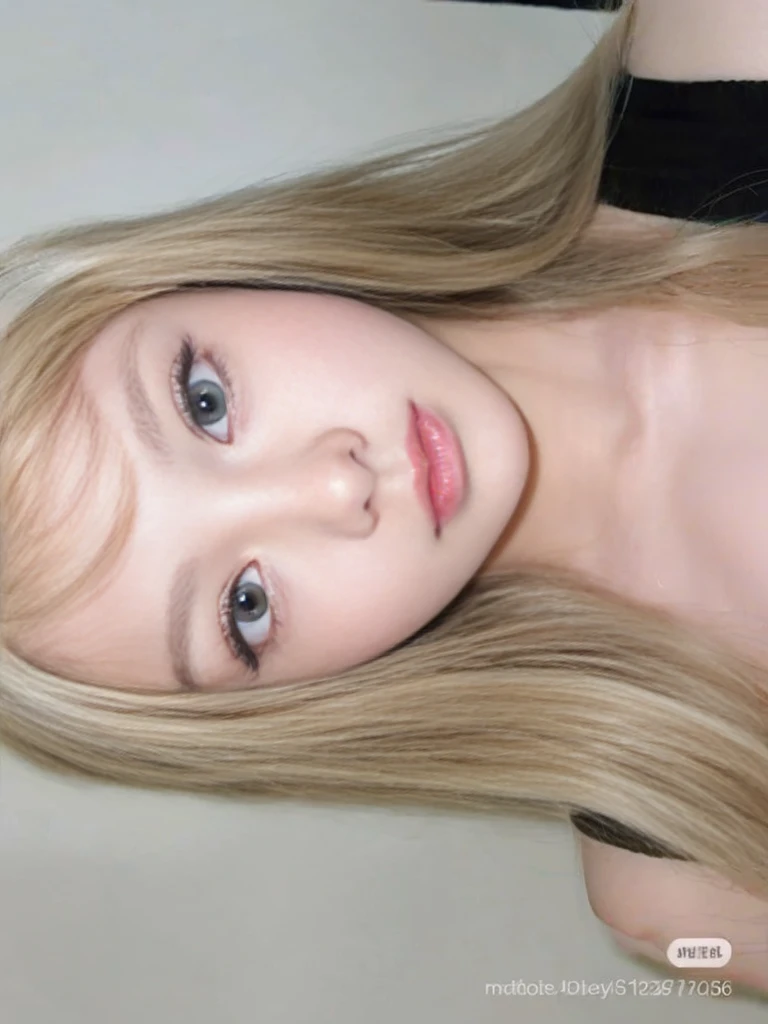 um close up de uma mulher com longos cabelos loiros usando um vestido preto, Lalisa Manobal, Lalisa Manoban do Blackpink, Ulzzang, penteado com corte hime branco, longos cabelos brancos e franja, cabelo longo com franja cheia, long hair com franja, parque roseanne de blackpink, coreana, Retrato de Jossi do Blackpink, com franja