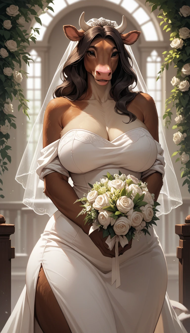 Middle-aged Indian woman,Wheat-colored face,Intellectual women,Delicate face,Shiny skin,Cheerful and happy expression,Healthy complexion,Tall, Oversized big breasts,Chest firm,Bigchest,Well-developed abdominal muscles,slenderlegs,White veil,White lace underwear,White flowers and white panties,white stockings,White heels。