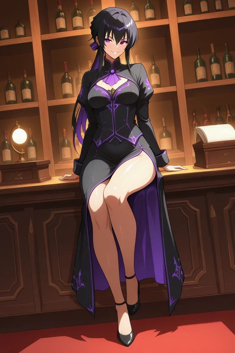 (highest quality, masterpiece),sexy, erotic, 1 girl, 18-year-old, despise, Pride, purple long hair, ((purple eyes)), looking at the viewer, medieval tabernacle, (close), ((dark room)), Sweat, the candle is lit, (((blush))), ((cleavage)), Mr.々Inside a torture chamber with various tools、
BDSM、purple latex corset dress、The corset is decorated with beautiful embroidery.、corset dress with shoulder straps、purple latex tight miniskirt、first round、Black Thigh Boots、high heel boots、