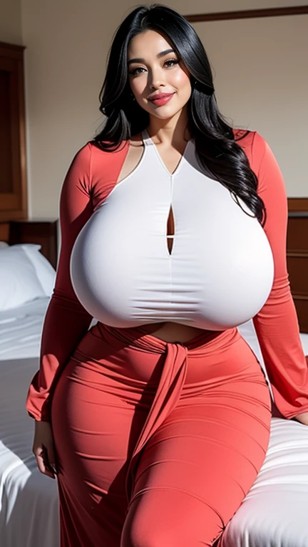 dynamic angle, Full body, solo, alone, a very cute girl, 15yo, black bob cuts, Glasses, (shy:1.3), (blush stickers), (barefoot, closed mouth), (gigantic breasts, between legs:1.3), cleavage, (Orange T-shirt, white pants), View from above, Sitting in the bedroom, wariza, Sunset, parfect lighting, (masterpiece), (Best Quality), (ultra-detailliert) ,