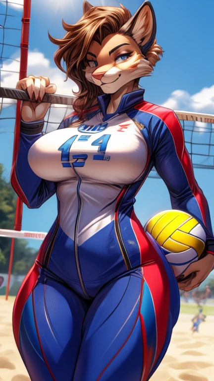 ((SFW))Arte similar Jonh Buscema,1garota,cabelo curto, ruiva,olhos verdes, University Physical Education Tutor, super realistic, middlebreasts, roupas agarradas e suadas, olhar sensual, sexy, 4k resolution, Lotes Cameltoe, lotes de dedo de camelo, Sentido Superior, red hair, gym clothes, Holding a volleyball in your hands,she is standing, imponente e graciosa mulher