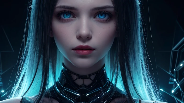 Blue eyes and black hair power telekinesis girl