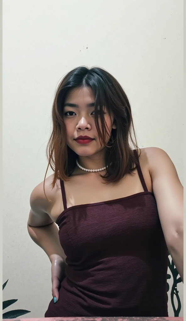 " 2woman, 35 Years Old, Indonesian , Lesbian Scene, Tank Top, big , full body, Curvy body, sharing Passionate hug and eating pussy