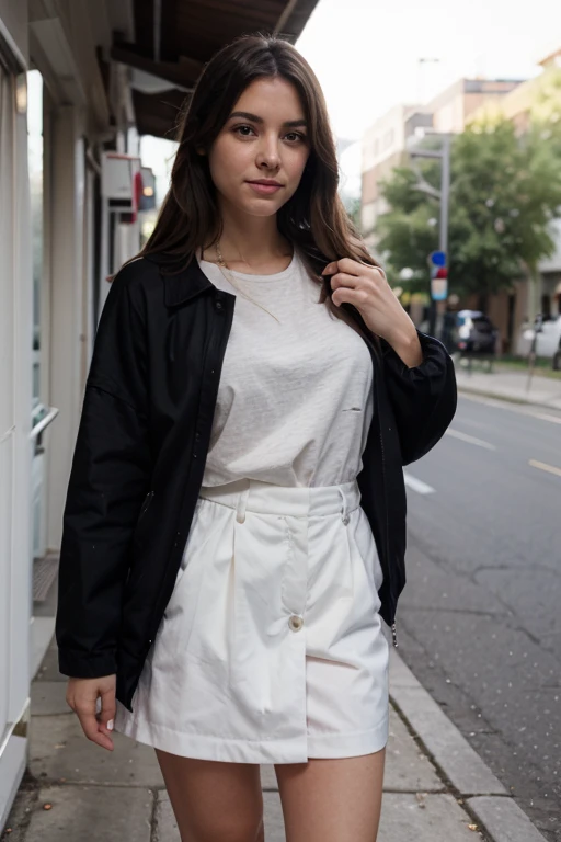 Girl smoking in street