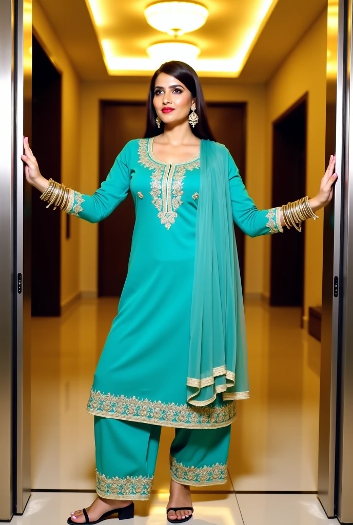 a beautiful Indian lady, 22 year, attractive, pretty, good looking, excellent , superb , wearing Indian school- college salwar kameez uniform, earrings, arched back, sunlight, public park background, 92k, intricately detailed, UHD,