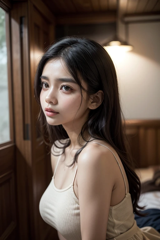 beautiful girl, grey top