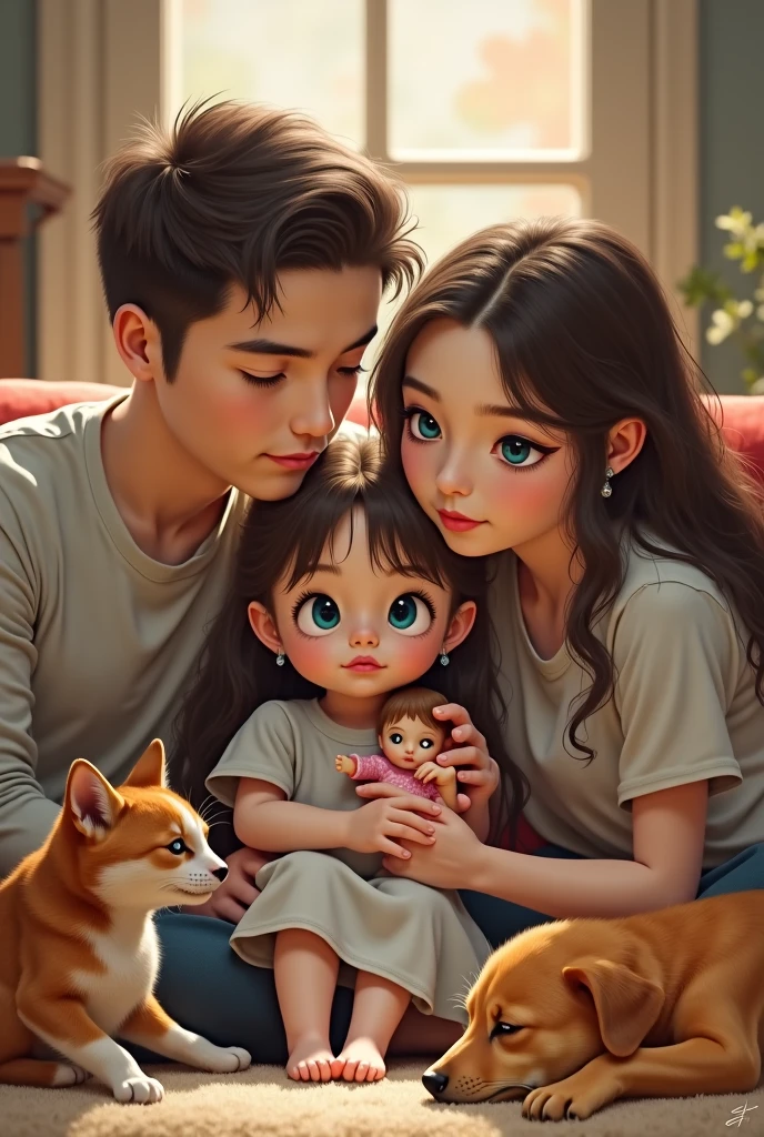 A young girl being held by a man,park bench,Hold your legs,
