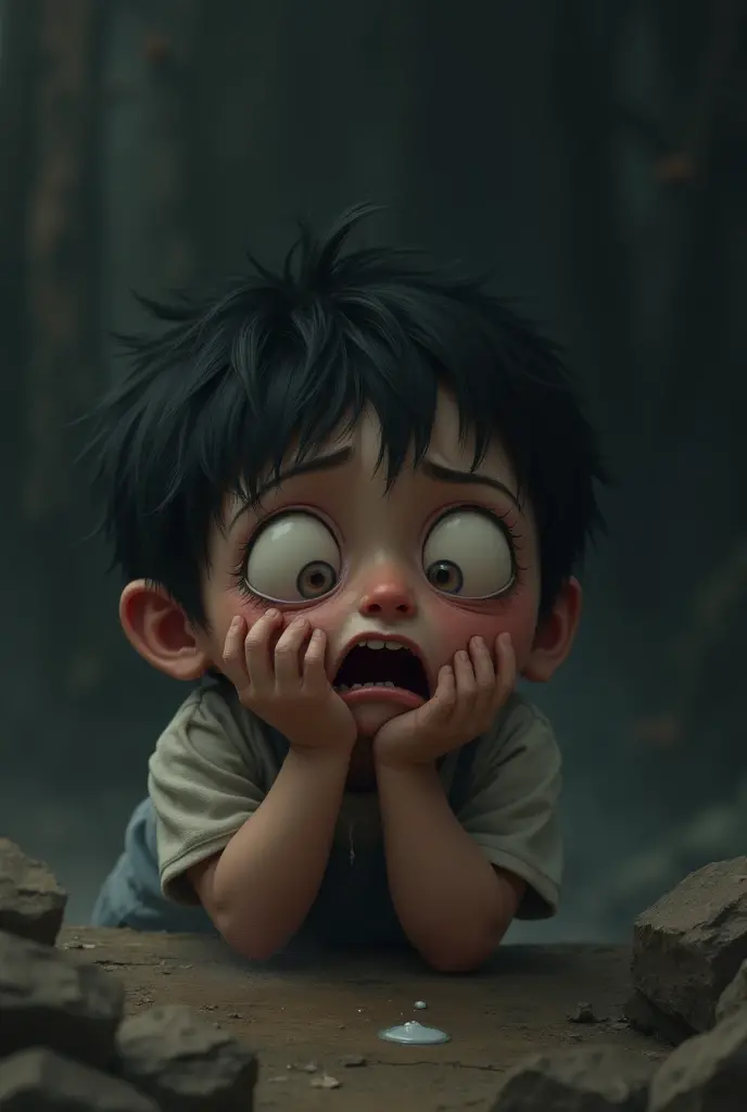 Now the boy becomes very upset. He does not understand what is happening to him.