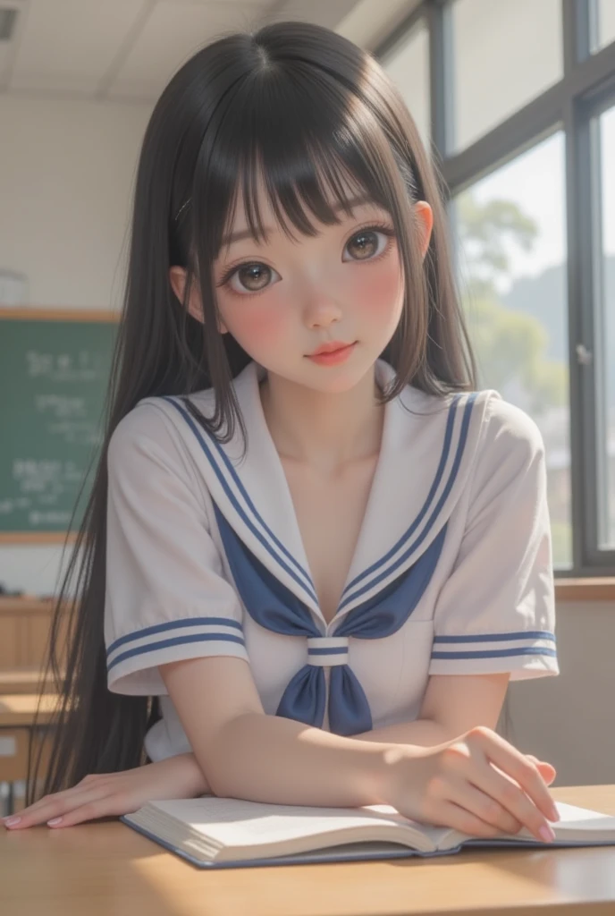 8K、cute、Adult Girls、uniform、look down