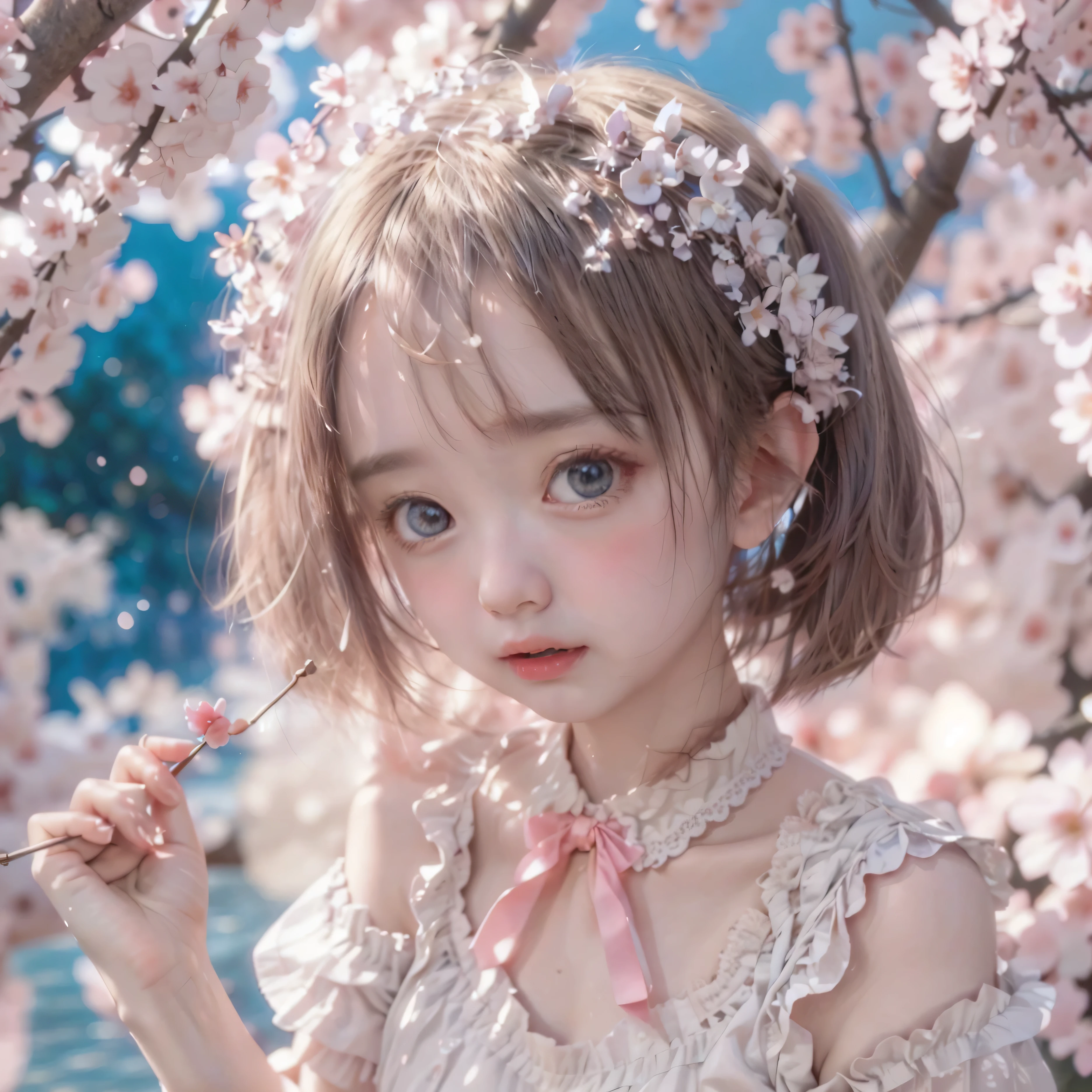 (((RAW image quality:1.4))), super beautiful photos，highly detailed background，realistic，Super detailedな，super dense skin，detailed beautiful face and eyes，retina, table top, Accurate, anatomically correct, rough skin, Super detailed, advanced details, high quality, award-winning, 最high quality, High resolution, 8K,ultimate beautiful girl, break,Close-up of a girl in a dress and shirt, loose coat collar sailor suit, thin head,magical school student uniform, japanese girl uniform,, cute dress, Caitlin mini cute style, wears long flowing clothes, , magic , black and white clothes, stylish dress, High school girl wearing a gothic dress, black quick, elegant clothes,((small breasts:1.7,thin legs,thin thighs:1.4)),slim body shape,highly detailed eyes and face、beautiful and detailed eyes,tsurime,beautiful skin,brilliance of details、The skirt is ironed、No wrinkles，((smooth hair，thin hair，very thin hair))，(knee length skirt:1.7),1 girl,thin legs,beautiful feet,alone,wearing underwear,face becomes smaller,realistic expression,(A face that feels:1.6),enchantment,white skin raw photo,Shyness,longing for love,((cool color makeup，lowered eyebrows、whitening effect，thin and thin eyebrows，((fleeting girl，expression of joy))，very soft lighting，eight-headed body，shine of light，According to II，Lens flare，sharpen，cinematic shadow,Change time zone when shooting.，school zone，Kantai Collection Style, ((200 cherry blossom petals dancing in the wind:1.4))、(Background of many cherry blossoms in full bloom:1.4), (blurred background:1.4)