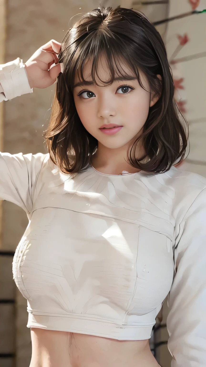 {{one high school girl holding her wrist:18 years old：smile::Large double eyelids：mascara：eyeshadow：lipstick：Manicure}}、{Straight Hairstyle}、{Nipples、Areola)、((whiteいレースのブラジャー:2))、()、(whiteいミニスカートを握って、Raise to the top::2),((Delicate Pictures))、()、(crotch:can be seen through：pubic hair：2)、(top quality:1.6)、(super high resolution:1.5)、(the&#39;photorealistic:1.75)、 8k resolution、:1.6)、{underwear that looks like the next half volume、very detailed、movie light、((whiteいスカートめくり]see-through as seen from s:panties))、{{レースのpanties(white)lecepanties}}}