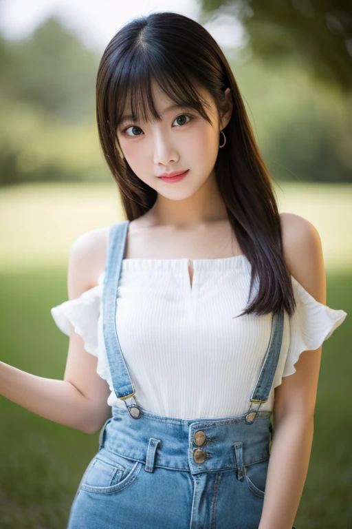 fishnets, apron,skirt,maid headdress, fashi-girl,red lips,mature female,makeup, liuyifei,(best quality,4k,8k,highres,masterpiece:1.2),ultra-detailed,realistic:1.37,portrait,beautiful girl,youthful female model,sweet girl,masterpiece,extremely detailed description,super fine painting,exquisite face,slim figure,long legs,smile,radiant smile, Sitting on the bench of the gazebo, autumn, autumn wind and leaves