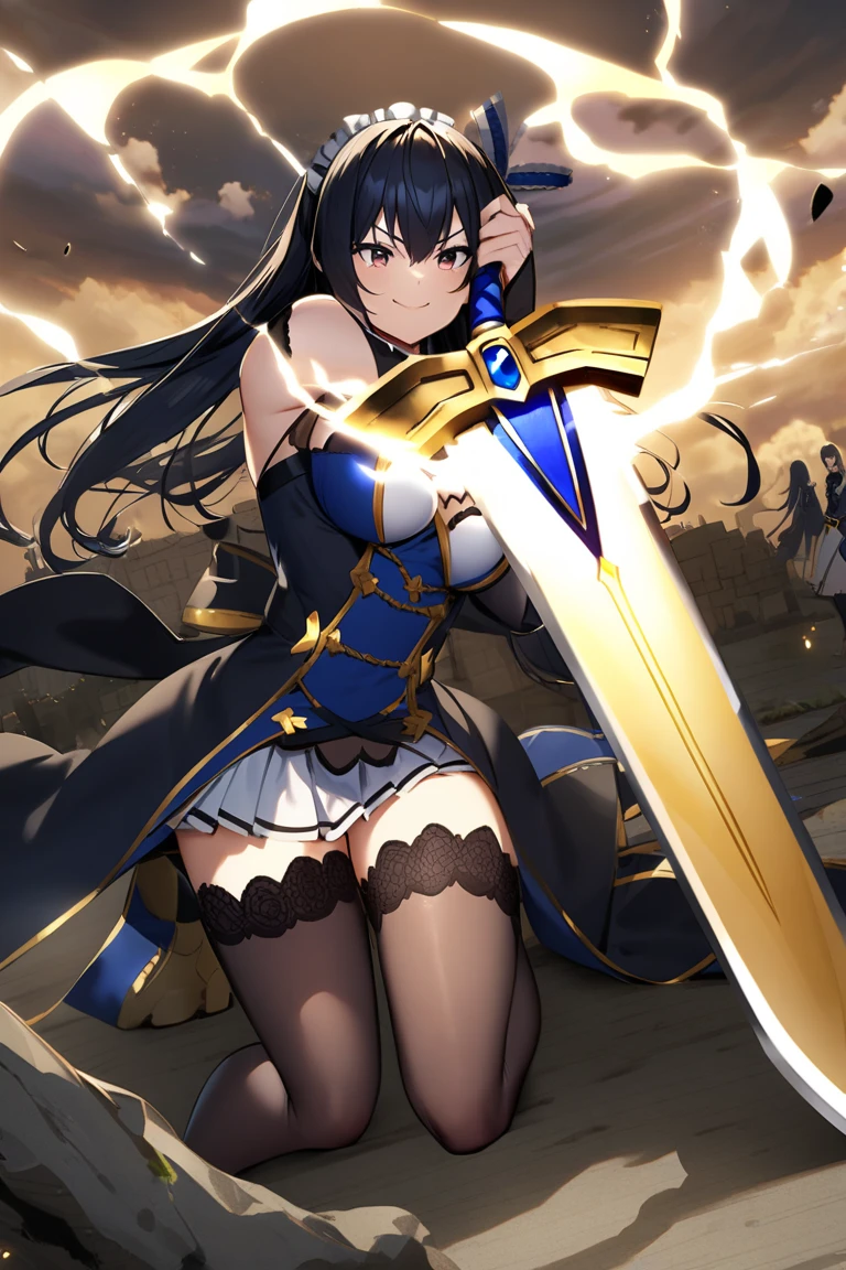 Fille noire, long cheveux bruns