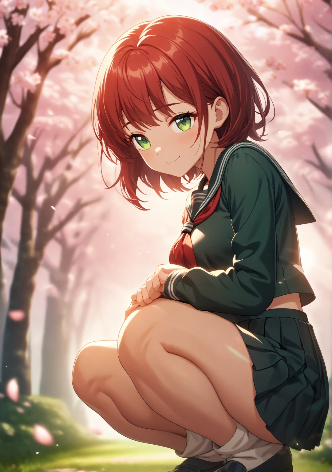 beautiful detailed girl,(masterpiece,best quality,extremely detailed:1.2),((cowboy shot:1.1)),(solo,,kawaii,slender,small breasts:1.25),(pained look:0.8),((white underwear) in ((Torn school uniform)):2),(dirty:2),blush,shy,weep,standing,(deep forest:1.5),(hug:0.4),rating: general, newest,Sexy face