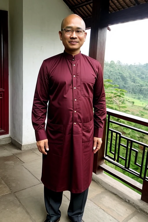Man wearing white turban and moslem dress 