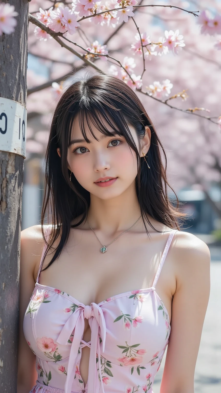 ((Yukata with pink floral pattern)),((Dressed neatly)),((Bon dance,Summer festival)),((sexyな笑顔)),((Highest quality)), Realistic, Very detailed, In detail, ((High resolution)), 8k,Japanese women,Beautiful woman,gravure,sexy,Beautiful Skin,Beautiful Eyes,Detailed face,(Glamour),((Mid-length hair)),Brunette colored hair,20th Generation,Bust Size 87cm,Neat constriction,(Beautiful Eyes),(Adult),((night))、Lantern