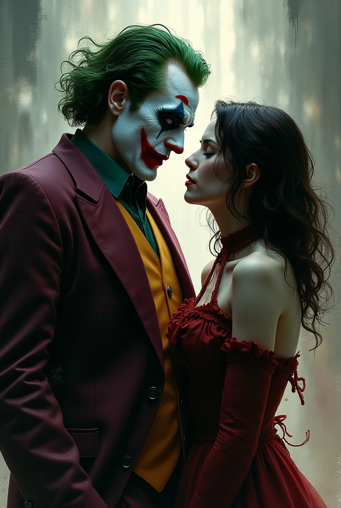 The joker kissing mia kalifa on the mouth 
