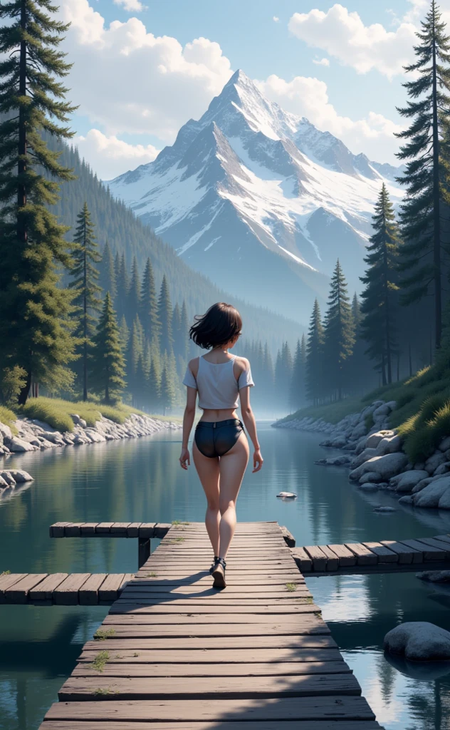 masterpiece, best quality, 1girl, <lora:kwFemale_Beta40-SDXL_v1:1>, lake