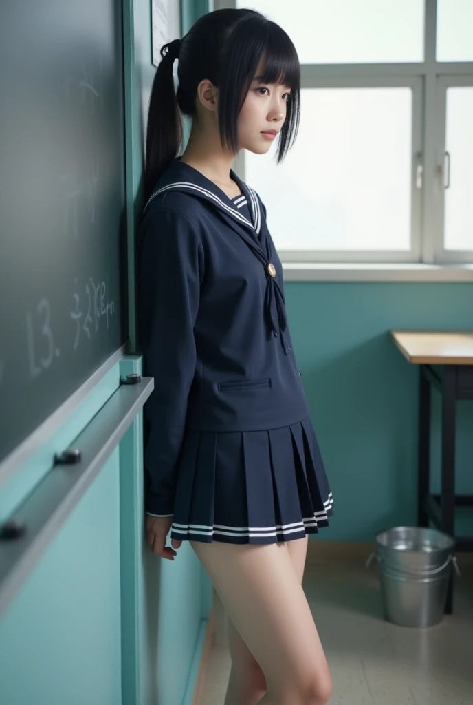 (Fisheye:1.5),(Happy expression:1.26)、Raw photo、(((Ultimate beauty full body photo shoot)))、((Glowing Skin))、1 girl、10 year old beautiful girl in Prague、10th generation、Primary school students、young、young顔、Bright expression、Detailed face、Alluring、((Black-haired、Short Hair:1.2))、skirt、View from the floor、(Light blue and white striped long socks:1.2)、(Thigh-high socks:1.2)、((Sailor suit、uniform、ミニskirt:1.5))、(マイクロskirt、high waist)、(Place your elbows on the desk、sitting on a chair with legs wide open:1.2)、((she opens her legs and shows me her panties.:1.5))、(Panties are visible:1.5)、((Stand on tiptoes))、Counterpoint Shot、((Very detailed))、(完璧にDetailed face)、(Fine hand)、(Finger details)、(Excellent human structure)、Photorealistic image masterpiece、最high quality、Very detailed、Film Light、Intricate details、High resolution、Very detailed))、Detailed Background、8KUHD、Digital single-lens reflex camera、Soft Light、high quality、Film Grain、Fujifilm XT3 、Shallow depth of field、natural Soft Light、Kamimei、classroom、Seen from a little below、