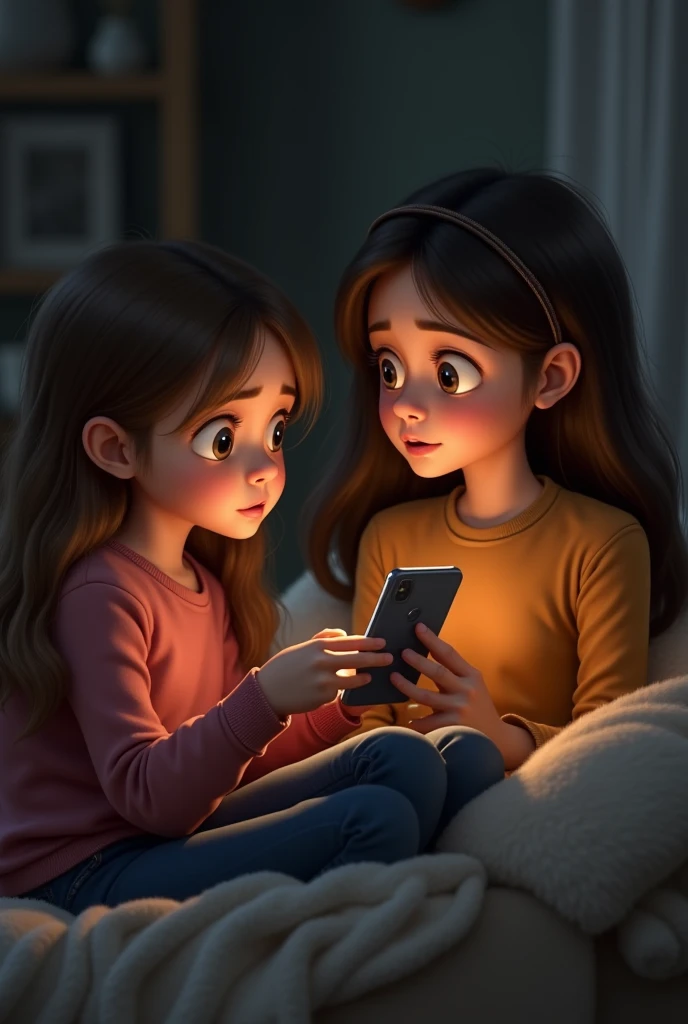 a detailed 3D caricature of two Indonesian teenage sisters, one slightly chubby, both absorbed in their gadgets, with their short-haired mother nearby looking upset and angry, (best quality,4k,8k,highres,masterpiece:1.2),ultra-detailed,(realistic,photorealistic,photo-realistic:1.37),1girl,1girl chubby face,beautiful detailed eyes,beautiful detailed lips,extremely detailed eyes and face,longeyelashes,gadget,mother short hair upset,caricature,realistic
