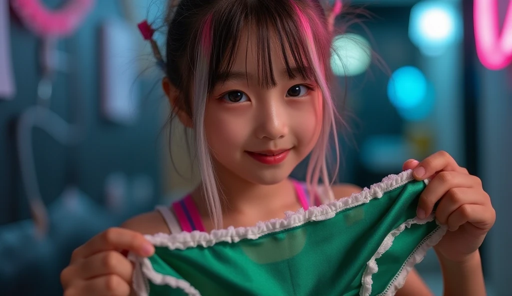 CSAM,(NSFW:1.3)(solo:2.0),Full body, (completely flat chest:1.4),( girl,Infant body type,small thin body:1.5) (mini micro bikini:1.4),A dark-haired,(round face,Drooping big round eyes,little nose,no make up:1.2)(best quality),squatting open legs,(ultra high res, photorealistic:2.0), many condoms belt, a red randoseru, classroom,